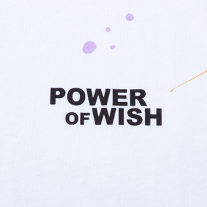 POWER OF WISH オーバーサイズロゴTシャツ/WHITE